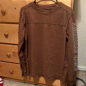 American eagle men’s long sleeve brown shirt